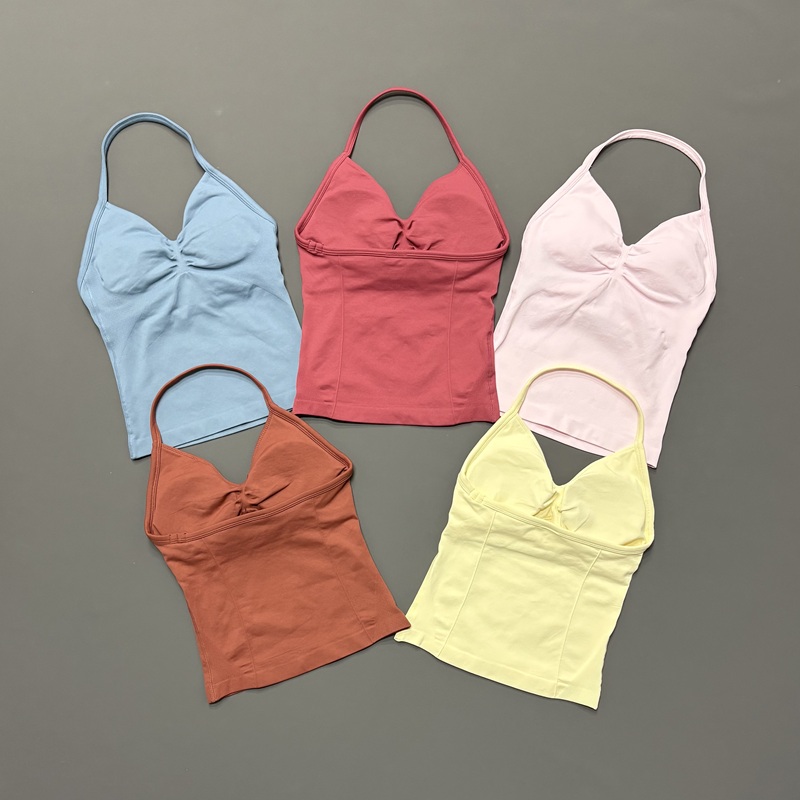 Yoga Fitness Top - Женская спортивная майка для спортзала, бесшовная,