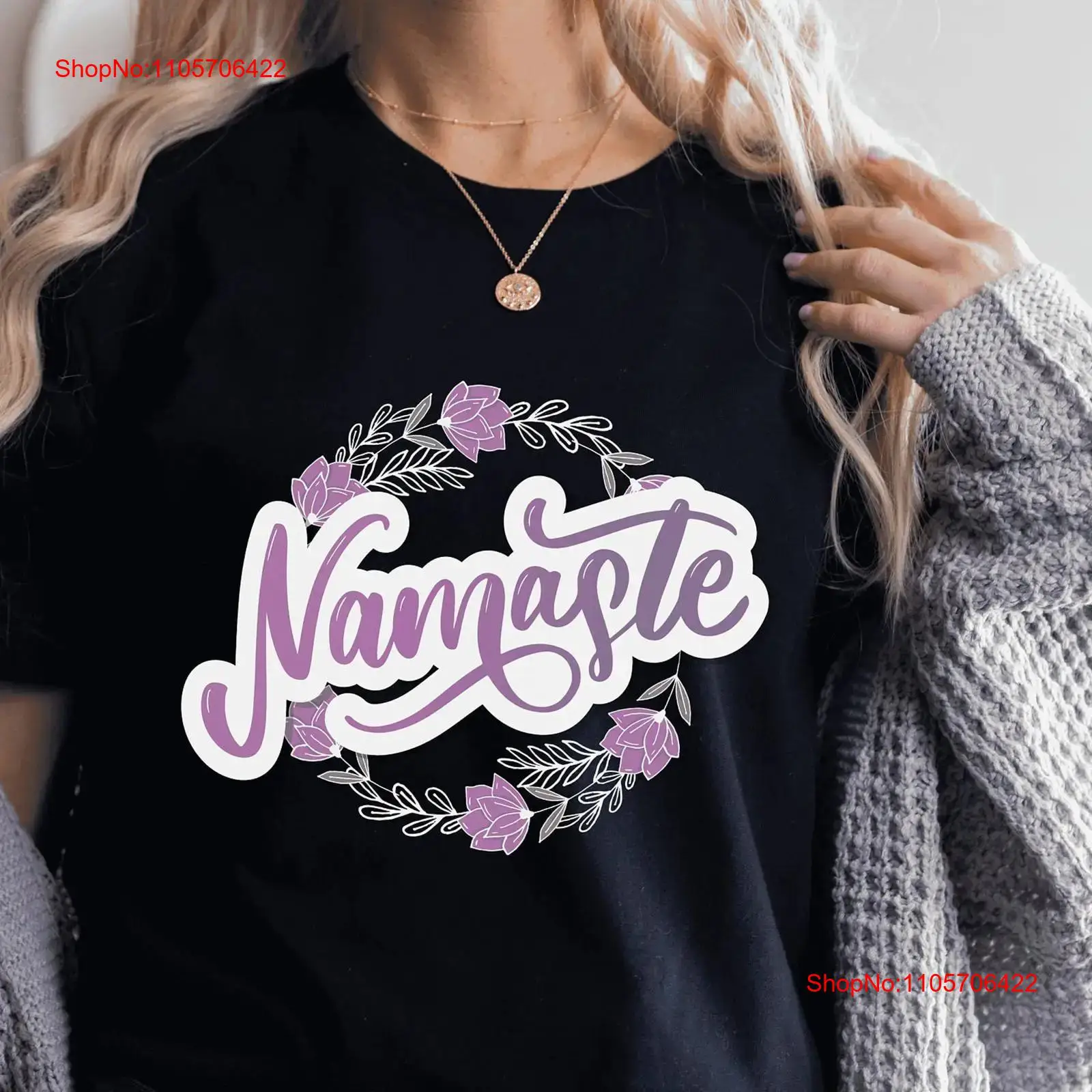 Yoga Fitness Teacher - Фиолетовая футболка Namaste для любителей йоги,