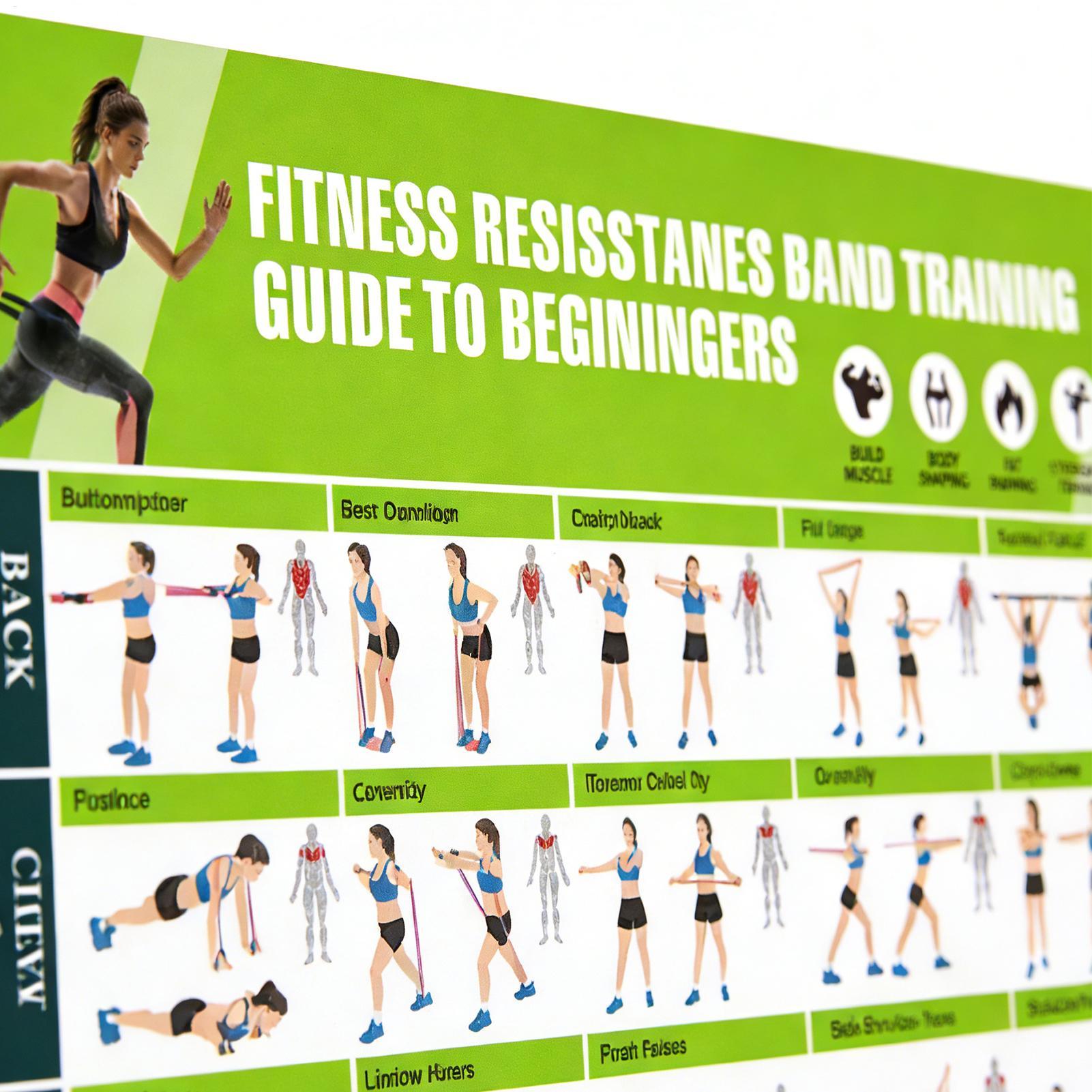Yoga Fitness Health - Плакат-схема фитнес-упражнений и поз для йоги,