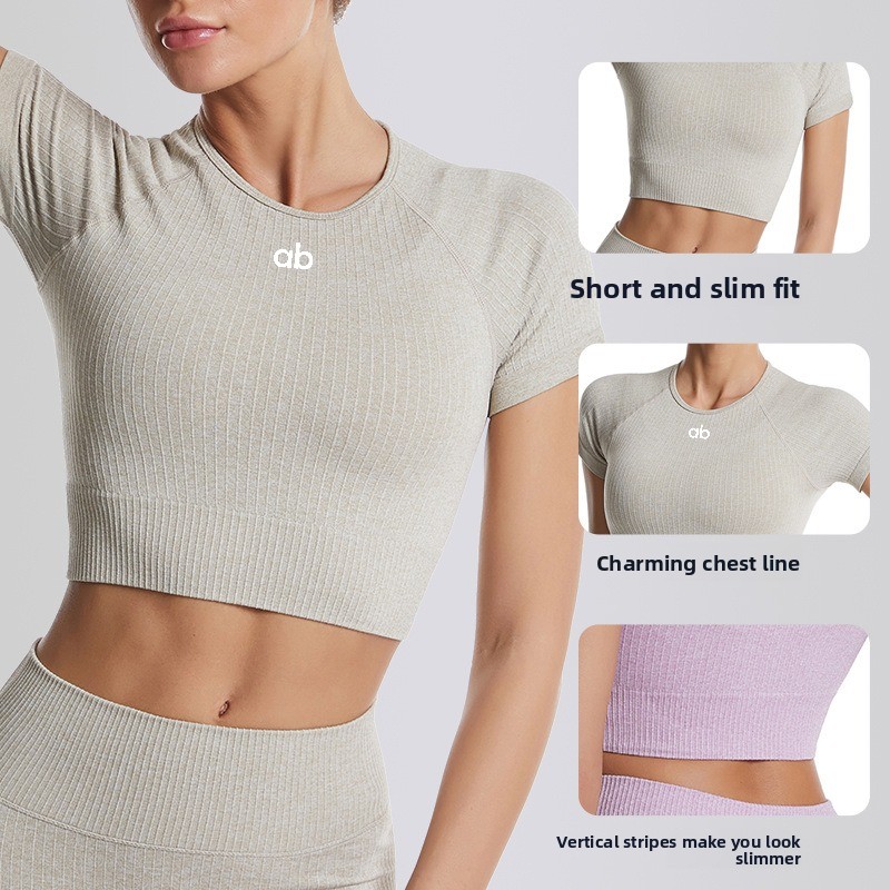 Женская бесшовная футболка с к – обзор и цена Yoga Fitness Top